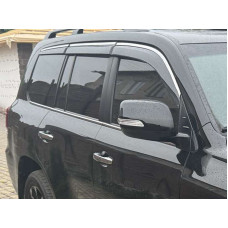 Вітровики з хромованим молдингом Niken Luxury (2008-2015 6 шт) для Lexus LX570/450d рр