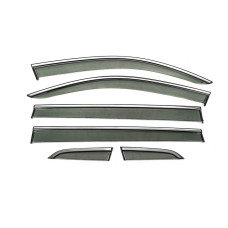 Вітровики з хромованим молдингом Niken Luxury (Long, 6 шт) для Volkswagen Tiguan 2016-2023 рр