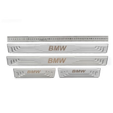 Універсальні накладки на пороги бмв V-2 (4 шт., нерж) для бмв