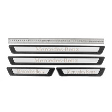 Універсальні накладки на пороги мерседес V-3 (4 шт., нерж) для мерседес
