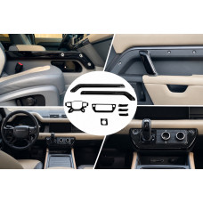 Чорні накладки в салон для Land Rover Defender 2019- рр