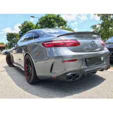 Задній дифузор Black з насадками Black (Дизайн AMG53) для мерседес E-class coupe C238 2016-2024 рр