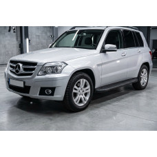 Бокові пороги Bosphorus Black (2 шт., алюміній) для мерседес GLK сlass X204 2008-2015 рр