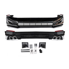 Накладки на передній і задній бампер Modelista V3-LED (2017-) Чорний колір для Toyota Land Cruiser Prado 150 2009-2023 рр