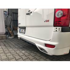Накладка на задній бампер V2 (під фарбування) для мерседес Sprinter W906 2006-2018 рр