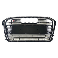 Передня решітка S-style (2014-2018 чорназ хромом) для Ауди A1 рр