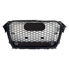 Передня чорна решітка RS-style з написом Quattro (2012-2015) для Ауди A4 B8 рр