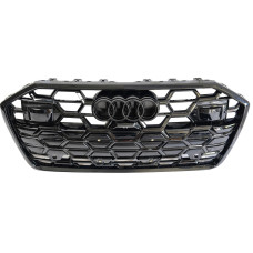 Передняя решетка RS-Style (2024-2026 черная) для Ауди A6 C8 2018–2025 гг
