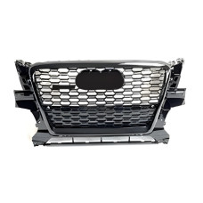 Передня решітка RSQ-Style з написом Quattro (2008-2012 чорна з хромом) для Ауди Q5 рр