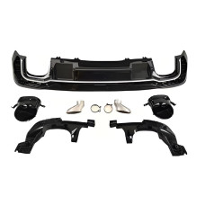 Задній дифузор з насадками RS-Style V-1 (2020-2022) для Ауди A4 B9 рр