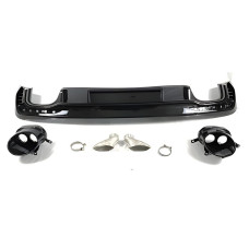 Задній дифузор з насадками RS-Style V-2 (2020-2022) для Ауди A4 B9 рр