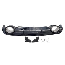 Задній дифузор з насадками RS-Style для Ауди A6 C6 2004-2011 рр