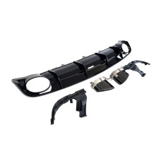 Задній дифузор з насадками RS-Style V- 1(2014-2017 Sport) для Ауди A6 C7 рр