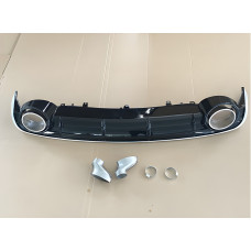 Задній дифузор з насадками RS-Style V-2 (2014-2017) для Ауди A6 C7 рр