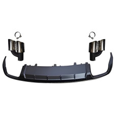 Задній дифузор з насадками RS-Style V-3 (2014-2017) для Ауди A6 C7 рр