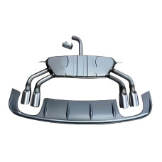 Задній дифузор з насадками (для S/S-Line 2012-2016) для Ауди A3 рр