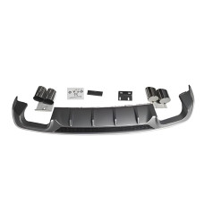 Задній дифузор з насадками V-2 (для S/S-Line 2016-2020) для Ауди A3 рр