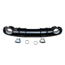 Задній дифузор S-Style (2016-2019 чорний матовий) для Ауди A4 B9 рр