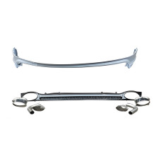 Задній дифузор з насадками QRS-Style (2017-2020) для Ауди Q5 рр