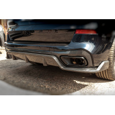 Диффузор заднего бампера V2 (2018-2022, Натуральный Карбон) для бмв X5 G05 2019–2026 гг