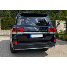 Задня накладка з хромом 2016-2021 (Executive 2019/2021) Чорний колір для Toyota Land Cruiser 200 2007-2021 рр