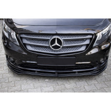 Передня Lip накладка EuroCap (чорна) для мерседес Vito/V-class W447 2014- рр