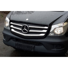 Накладки на решітку (2013-2026, нерж.) OmsaLine - Італійська нержавійка для мерседес Sprinter W906 рр