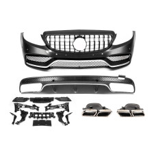 Комплект обвісів з дифузором V1 (AMG C63-designs 2014-2018) для мерседес C-сlass W205 рр