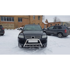 Кенгурятник WT003 Special (нерж) для Volkswagen Touareg 2002-2010 рр