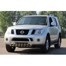 Кенгурятник WT008 (нерж) для Nissan Navara 2006-2015 рр
