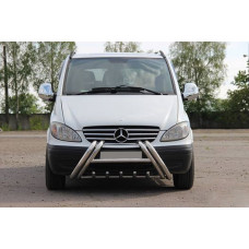 Кенгурятник WT01 (нерж.) для мерседес Vito W639 2004-2014 рр