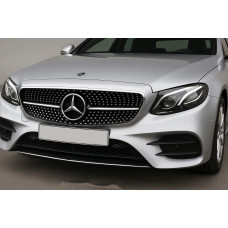 Передня решітка Diamond Black (для Avantgarde/AMG-Line/E43 AMG/E53 AMG 2016-2020) З місцем під камеру для мерседес E-сlass W213 рр