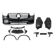 Передній бампер в зібраному вигляді GLC63 AMG (2020-2022) для мерседес GLC coupe C253 рр