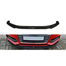 Передня Lip накладка DPT V-1 (для S-Line 2016-2019 чорний глянець) для Ауди A4 B9 рр