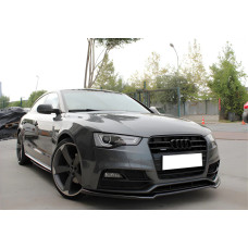 Передня Lip накладка DPT (для S-Line, 2011-2015, чорний глянець) для Ауди A5 рр