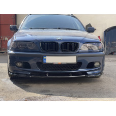 Передня Lip накладка DPT V-1 (Для M Sport чорний глянець) для бмв 3 серія E46 1998-2006 рр