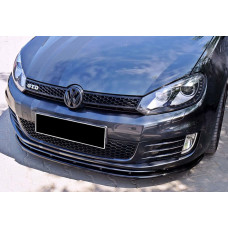 Передня Lip накладка DPT V-2 (для GTI чорний глянець) для Volkswagen Golf 6 2008-2014 рр