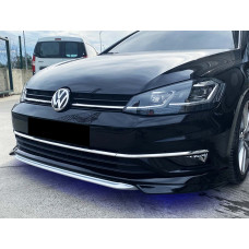 Передня Lip накладка DPT V-1 (для заводського бампера 2017-2019 Під фарбування) для Volkswagen Golf 7/E-Golf рр