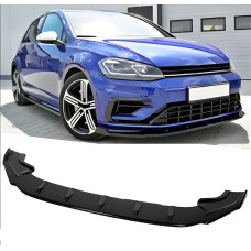 Передня Lip накладка DPT V-4 (для R / R-Line HB 2017-2019 чорний глянець) для Volkswagen Golf 7/E-Golf рр