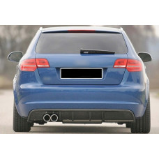 Задній дифузор DPT ( 2008-2010 чорний глянець) для Ауди A3 рр