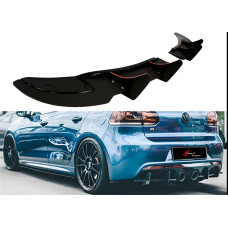 Задній дифузор DPT V-2 (чорний матовий) для Volkswagen Golf 6 2008-2014 рр