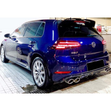 Задній дифузор DPT V-1 (2017-2019 чорний глянець) для Volkswagen Golf 7/E-Golf рр