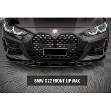 Передня Lip накладка DPT V-1 (для G22/G23, чорний глянець) для бмв 4 серія G22/23/26 2020- рр