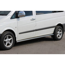 Бічні труби BB001 (2 шт. нерж.) d60 Коротка/Середня бази для мерседес Vito W639 2004-2014 рр