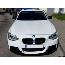 Передня Lip накладка DPT V-1 (Для M Performance, чорний глянець, 2 шт) для бмв 1 серія F20/F21 2011-2019 рр