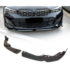 Передня Lip накладка DPT V-2 (для 2022-2026, M Technic, чорний глянець) для бмв 3 серія G20/G21 2018- рр