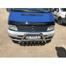 Кенгурятник WT003/4 (нерж.) з написом 60мм для мерседес Vito W638 1996-2003 рр