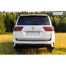 Накладка на задній бампер GXR Чорний колір для Toyota Land Cruiser 300 2021- рр