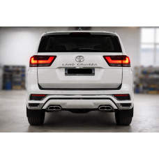 Накладка на задній бампер VXR Чорний колір для Toyota Land Cruiser 300 2021- рр