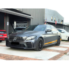 Комплект обвісів з заднім дифузором (дизайн Black Mamba C63GT) для мерседес C-сlass W205 2014-2021 рр